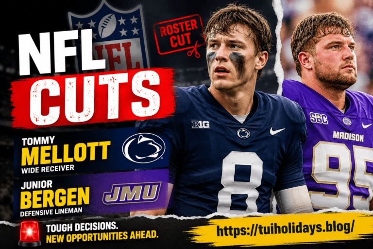 NFL Cuts Tommy Mellott Junior Bergen
